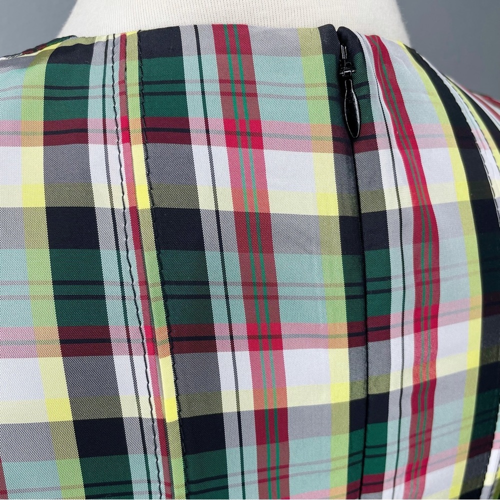 NWT BURBERRY Aria Achni Pleat Detail Check Midi Dress Size 38 US 4 - Picture 8 of 16